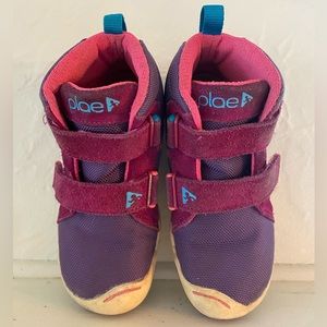 PLAE Max toddler/little kid hightop sneaker in pink/purple size 10.5